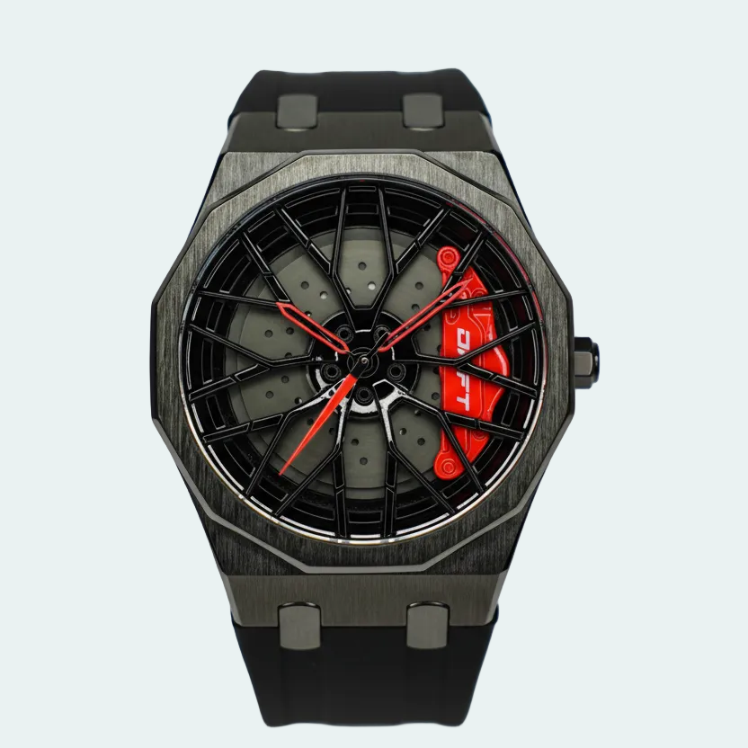 DriftElement Men's Rim Watch - Motorsport Watch in 3D Rim Design Made