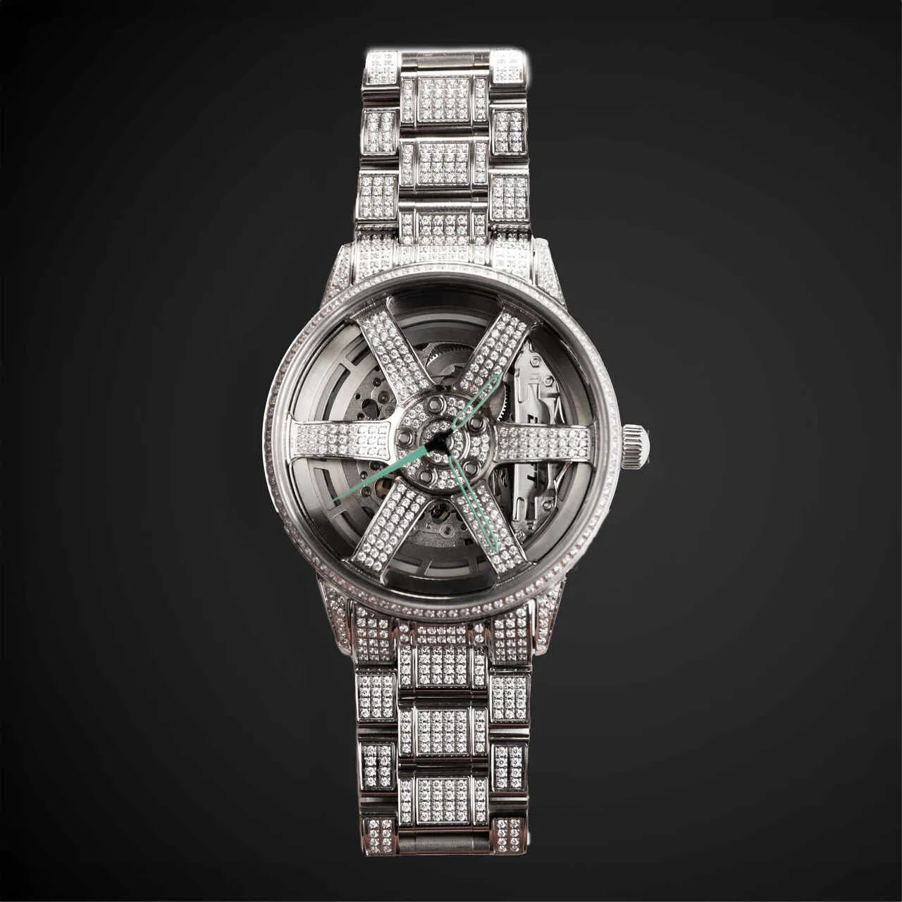 3RD ANNIVERSARY RIM WATCH ICED OUT - AUTOMATIC