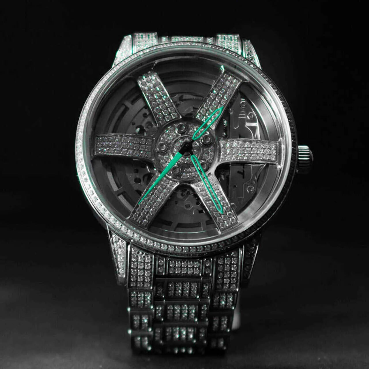 3RD ANNIVERSARY RIM WATCH ICED OUT - AUTOMATIC