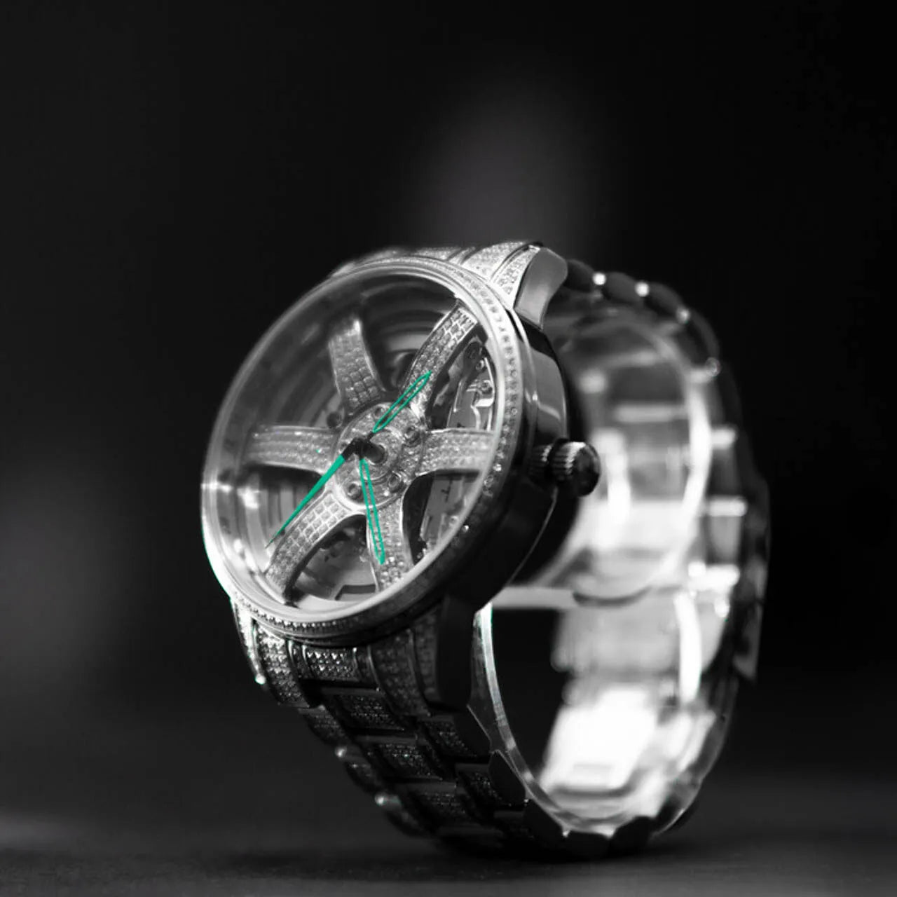 3RD ANNIVERSARY RIM WATCH ICED OUT - AUTOMATIC