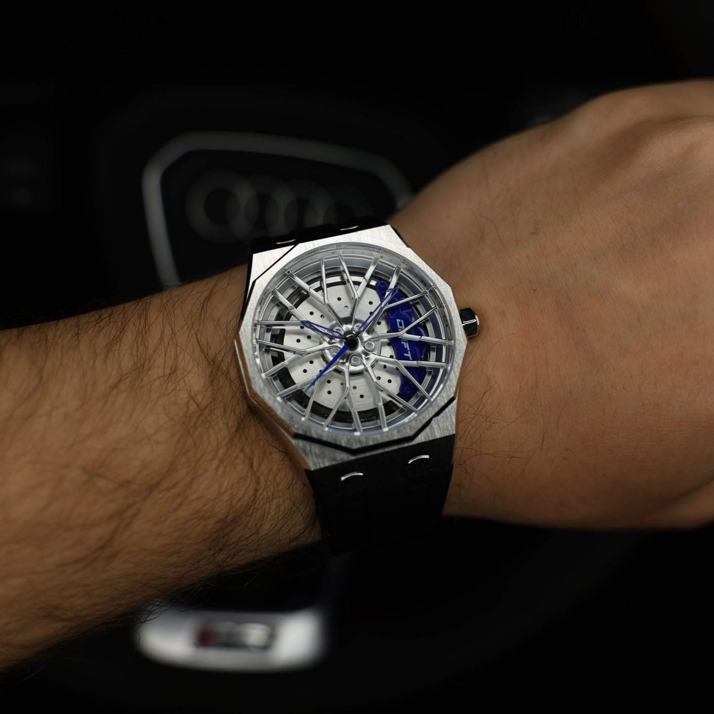 Dodecadon Motorsport Rim Watch Silver