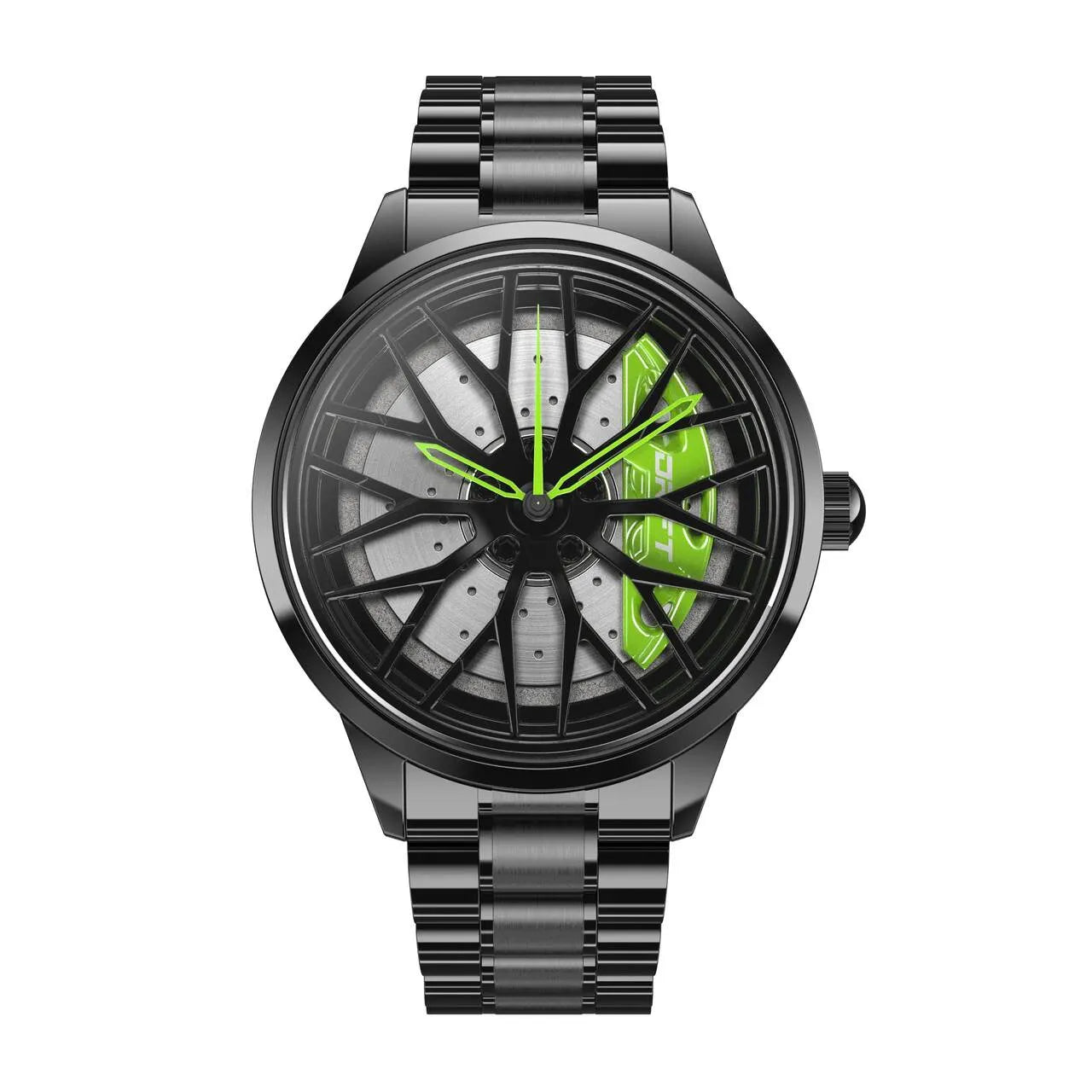 Illuminate your style with our innovative green Motorsport Rim Watch! Crafted by a German startup, these precision watches are designed to captivate motorsport, tuning, and auto enthusiasts. Ignite your passion!