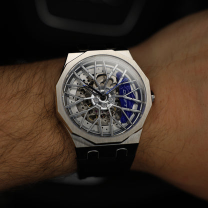 Dodecadon Motorsport Automatic Rim Watch Silver