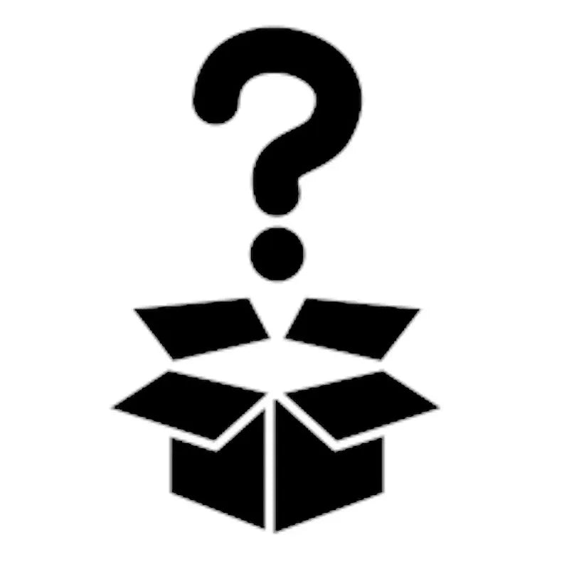 Graphic of an open box with a question mark above it, symbolizing mystery or a surprise element, often used to denote a mystery box or an unknown item inside. This image is not directly connected to DriftElement's innovative rim-designed watches.
