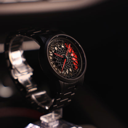 Racing Felgenuhr Rot Automatik