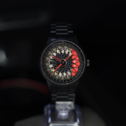 Racing Felgenuhr Rot Automatik