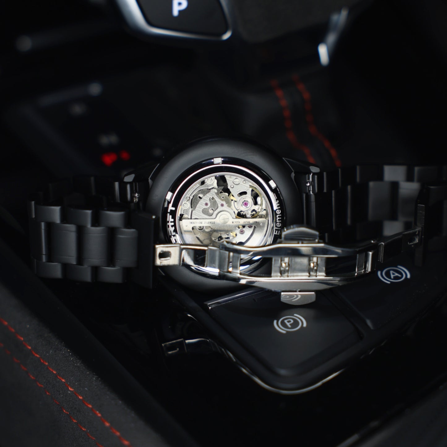 Racing Felgenuhr Rot Automatik