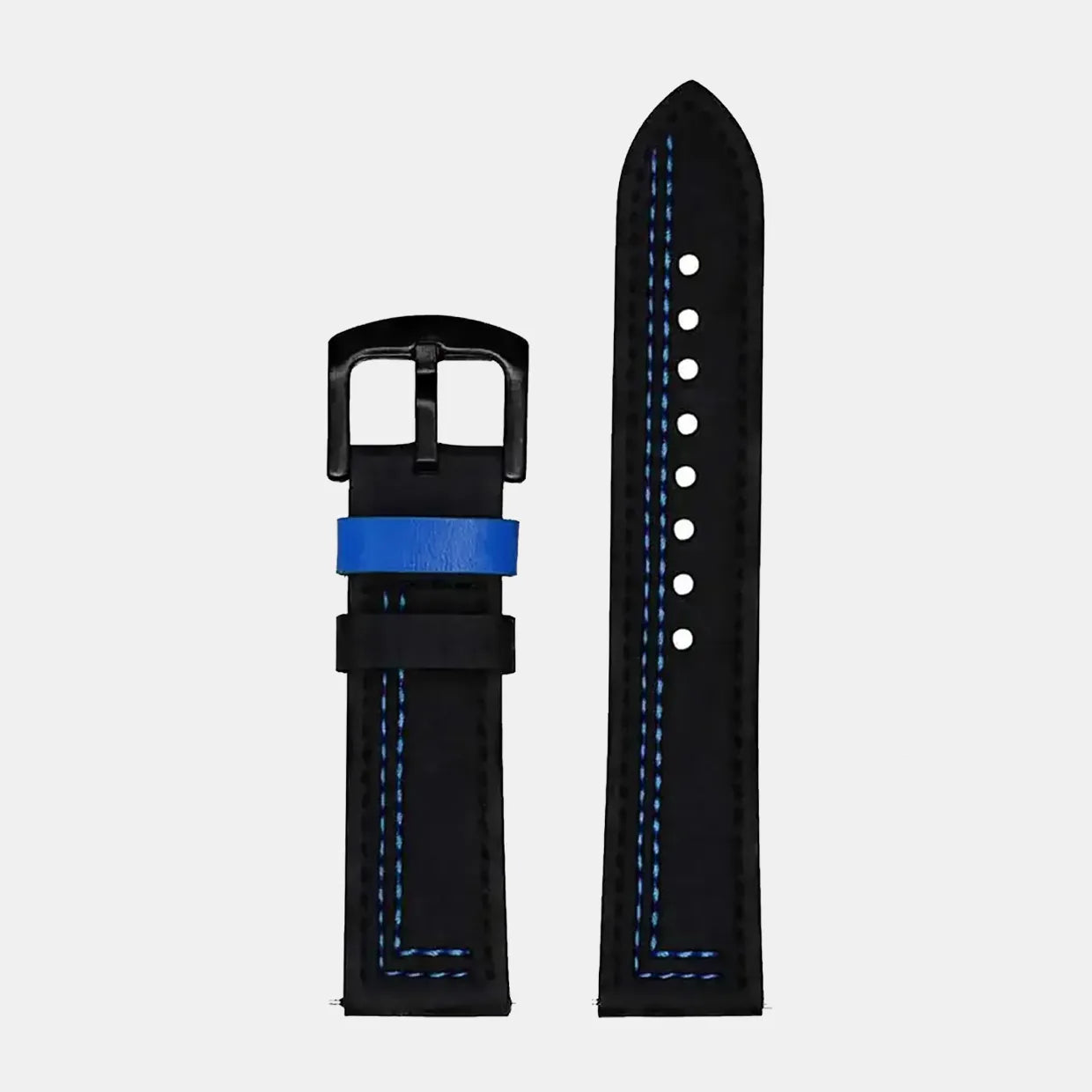 Rev up your style with our Leather Bracelet in Bold Black-Blue. Crafted by a cutting-edge German startup specializing in rim-inspired watches, we're here to thrill motorsport, tuning, and auto enthusiasts.