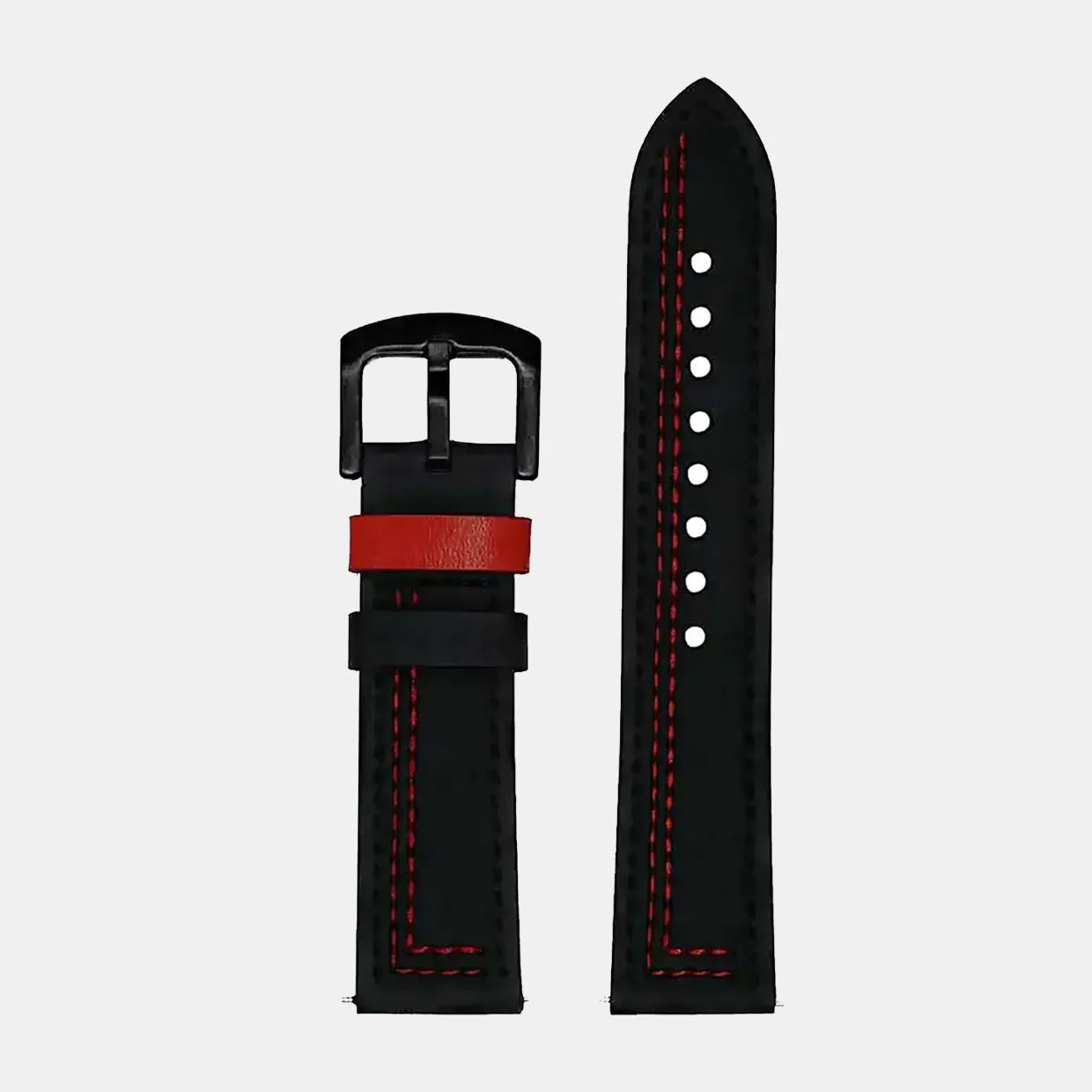 Unveil our Leather Bracelet in Striking Black-Red, a superb complement to our rim-inspired watches. Crafted by a German startup, our cutting-edge design resonates with motorsport, tuning, and auto aficionados. Elevate your style today!