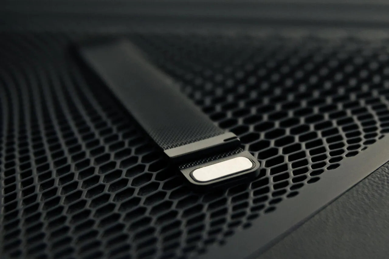 Discover the sleek Black Mesh Bracelet, a perfect match for our rim-inspired timepieces. Our German startup redefines style for motorsport, tuning, and auto enthusiasts. Upgrade your look! #id_46744490246474