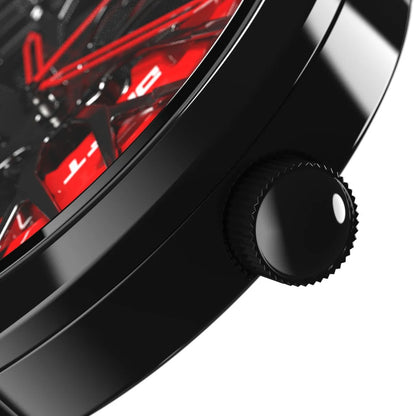 Embrace a new level of style with our vibrant red Motorsport Rim Watch! Meticulously crafted by an innovative German startup, these watches redefine precision and innovation. Tailored for motorsport enthusiasts, tuning aficionados, and auto devotees. Ignite your passion today! #id_46744363041098