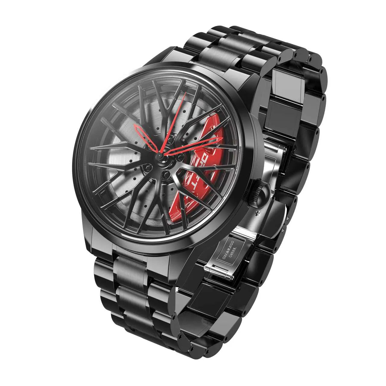 Discover the pinnacle of style with our striking red Motorsport Rim Watch! Painstakingly designed by a forward-thinking German startup, these timepieces represent the perfect blend of innovation and precision. Crafted for motorsport enthusiasts, tuning aficionados, and auto aficionados. Fuel your passion now! #id_46744363041098