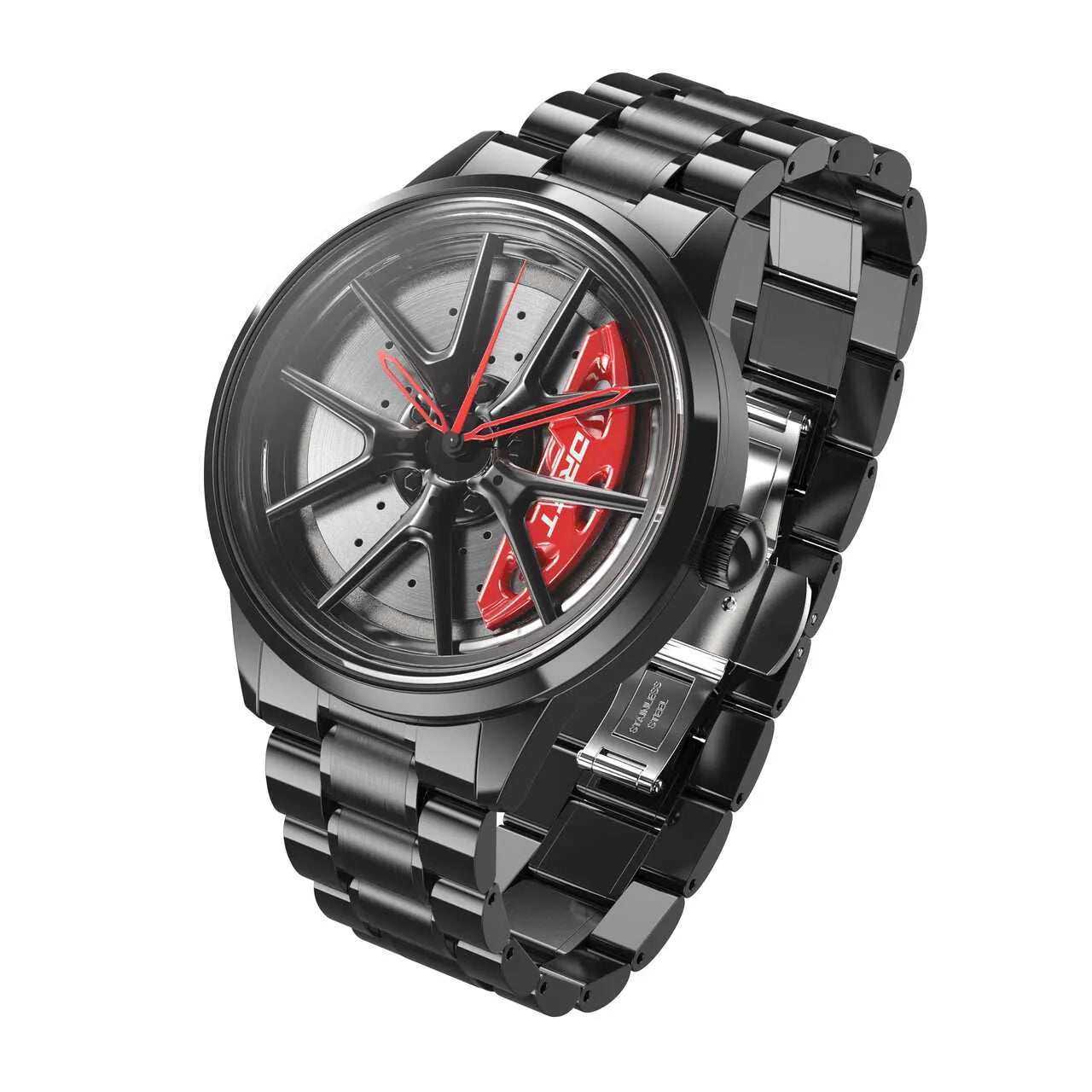 Illuminate your style with our fiery red Nitro Rim Watch! Crafted by a German startup, these precision watches are designed to captivate motorsport, tuning, and auto enthusiasts. Get ready to ignite your passion! #id_46744364253514