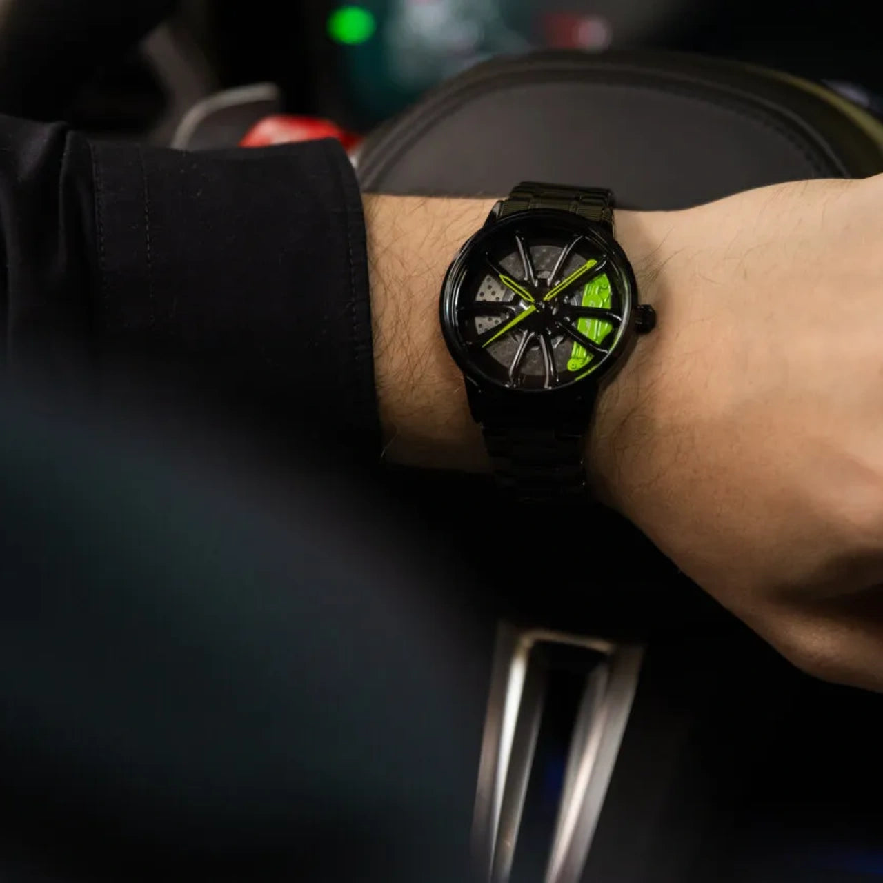 Illuminate your automotive passion with our striking green Performance GT Rim Watch! Meticulously crafted by a German startup, these precision watches are designed to captivate motorsport, tuning, and auto aficionados. Get ready to ignite your passion in style! #id_46744365465930
