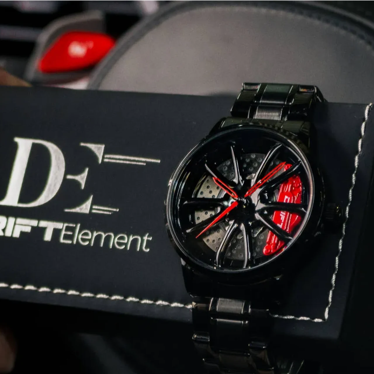 Illuminate your automotive passion with our striking red Performance GT Rim Watch! Meticulously crafted by a German startup, these precision watches are designed to captivate motorsport, tuning, and auto aficionados. Get ready to ignite your passion in style! #id_46744365400394