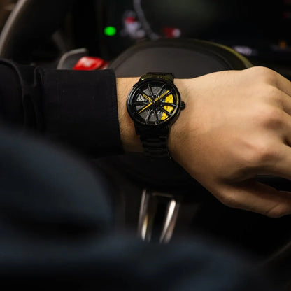 Rev up your auto fashion with our bold yellow Performance GT Rim Watch! Engineered by a German startup, these precision watches are the perfect choice for motorsport, tuning, and auto fans. Get ready to ignite your style! #id_46744365433162