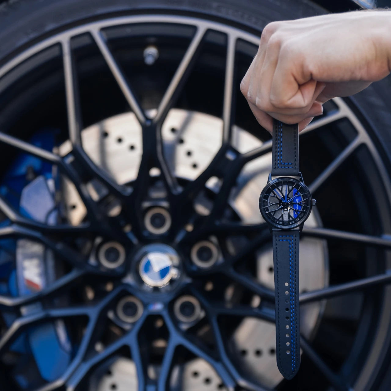 Leather Bracelet Black – Blue - DriftElement