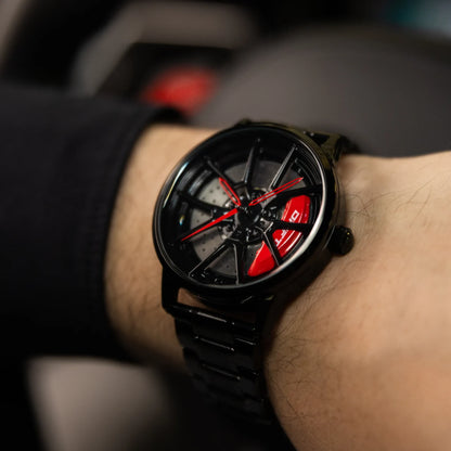 Elevate your fashion with our captivating red Nitro Rim Watch! Precision-engineered by a German startup, these watches are aimed at motorsport, tuning, and auto enthusiasts. Prepare to ignite your passion! #id_46744364253514