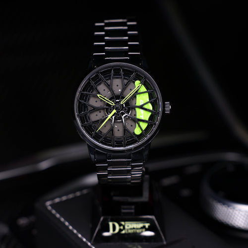 Montre de jante verte Motorsport