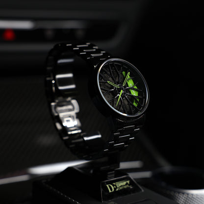 Montre de jante verte Motorsport
