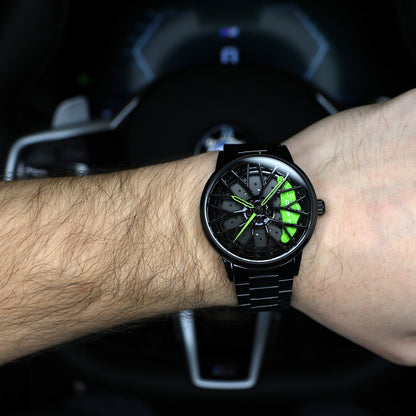 Montre de jante verte Motorsport