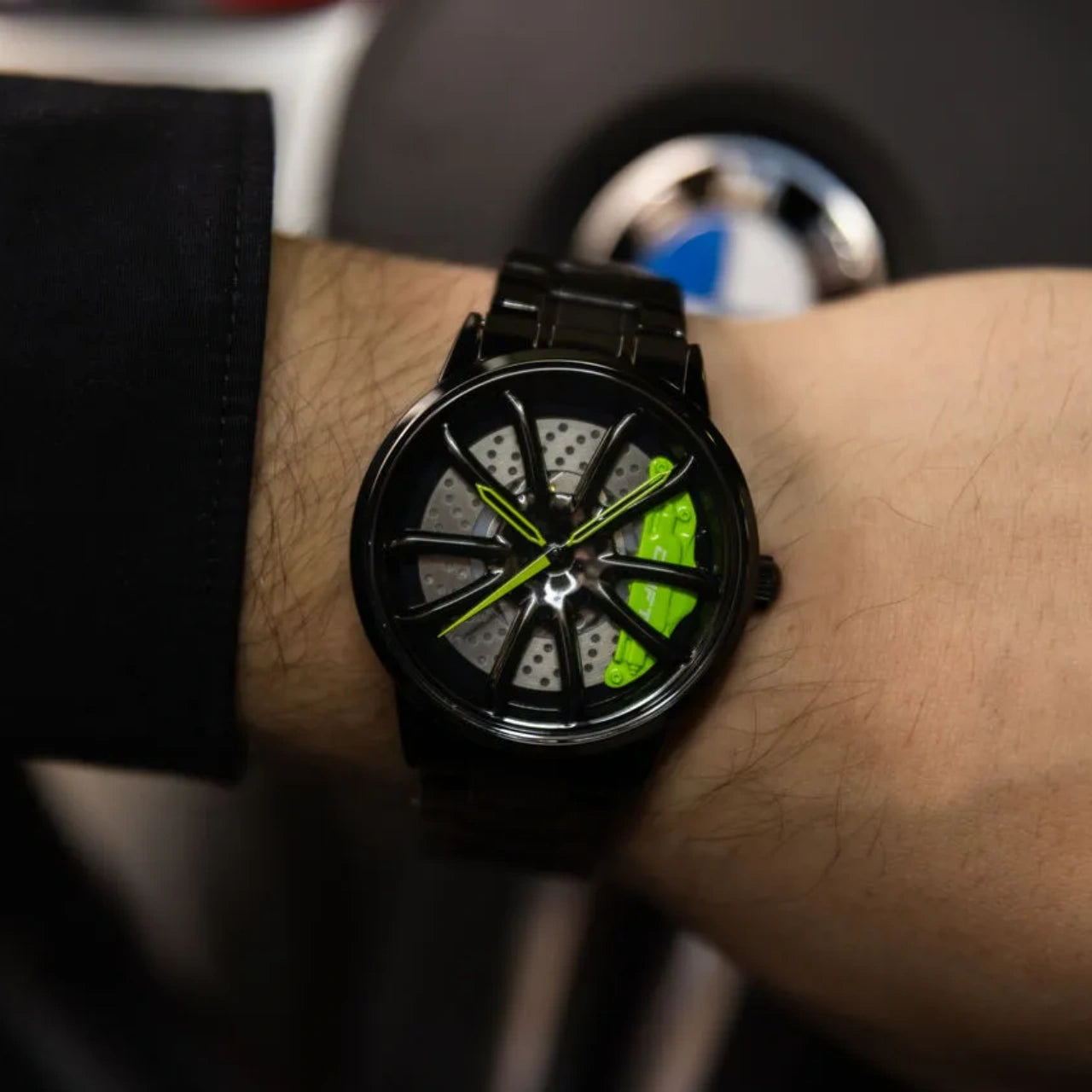 Illuminate your automotive passion with our striking green Performance GT Rim Watch! Meticulously crafted by a German startup, these precision watches are designed to captivate motorsport, tuning, and auto aficionados. Get ready to ignite your passion in style! #id_46744365465930