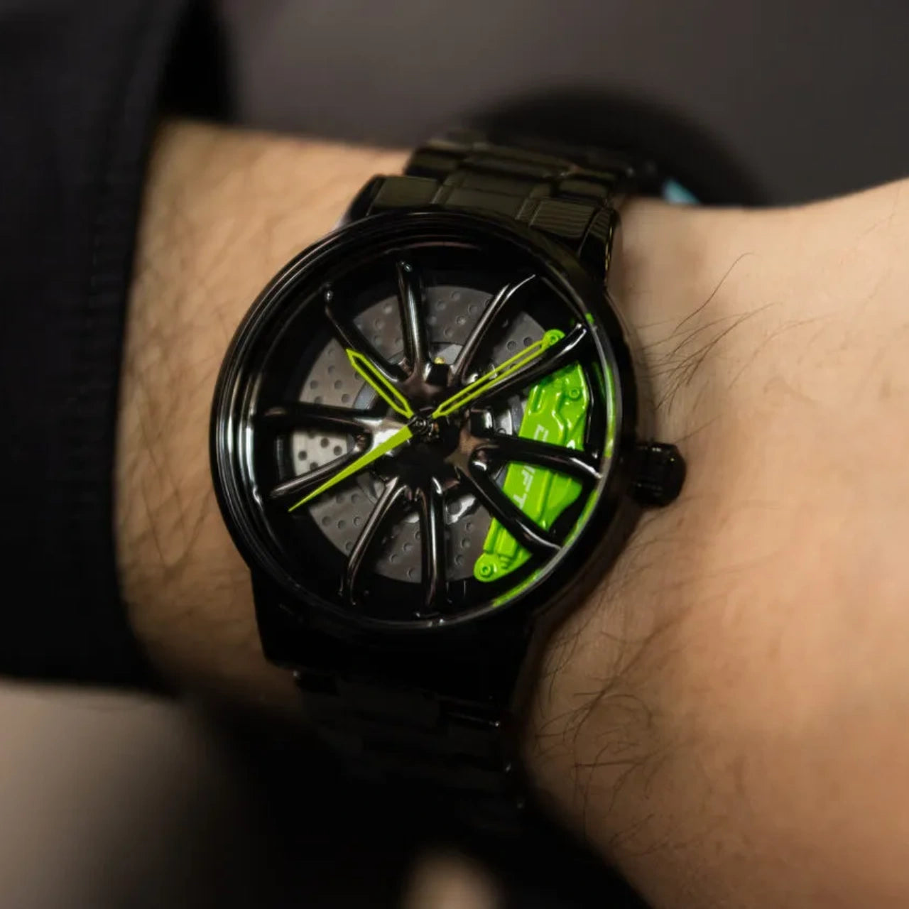 Illuminate your automotive passion with our striking green Performance GT Rim Watch! Meticulously crafted by a German startup, these precision watches are designed to captivate motorsport, tuning, and auto aficionados. Get ready to ignite your passion in style! #id_46744365465930