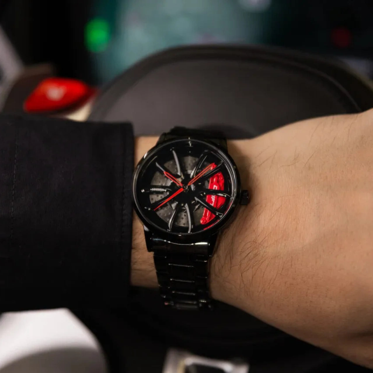 Illuminate your automotive passion with our striking red Performance GT Rim Watch! Meticulously crafted by a German startup, these precision watches are designed to captivate motorsport, tuning, and auto aficionados. Get ready to ignite your passion in style! #id_46744365400394