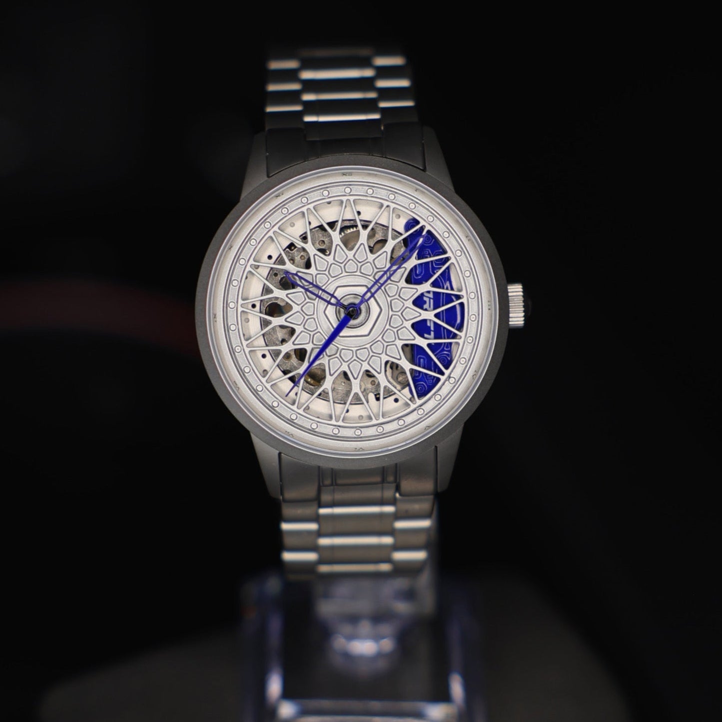 Racing Felgenuhr Blau Automatik