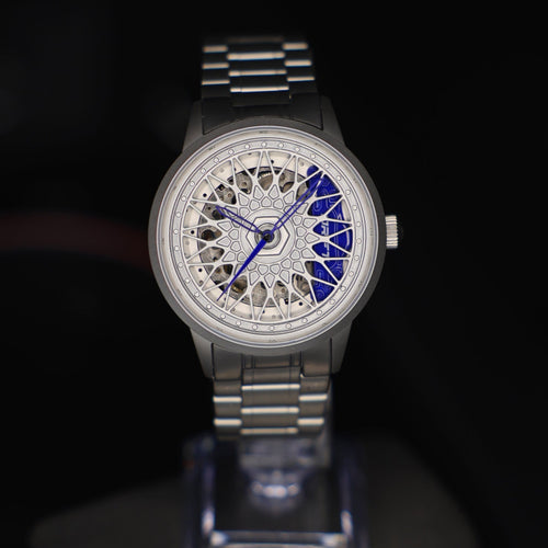 Racing Felgenuhr Blau Automatik