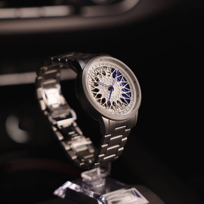 Racing Felgenuhr Blau Automatik