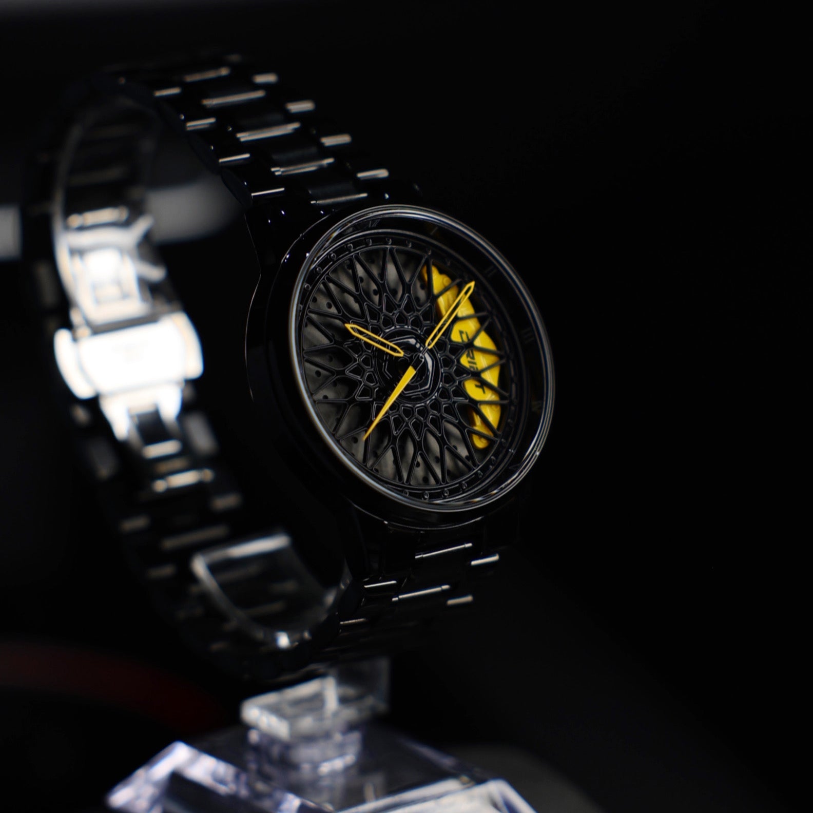 Racing Felgenuhr Gelb